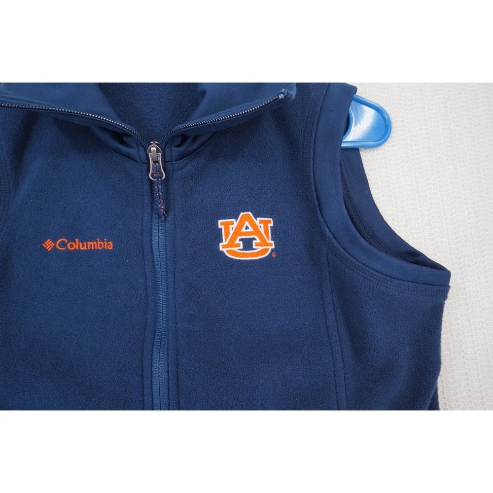 Columbia Auburn Tigers Vest Womens Small Fleece Full Zip Collared NCAA Football